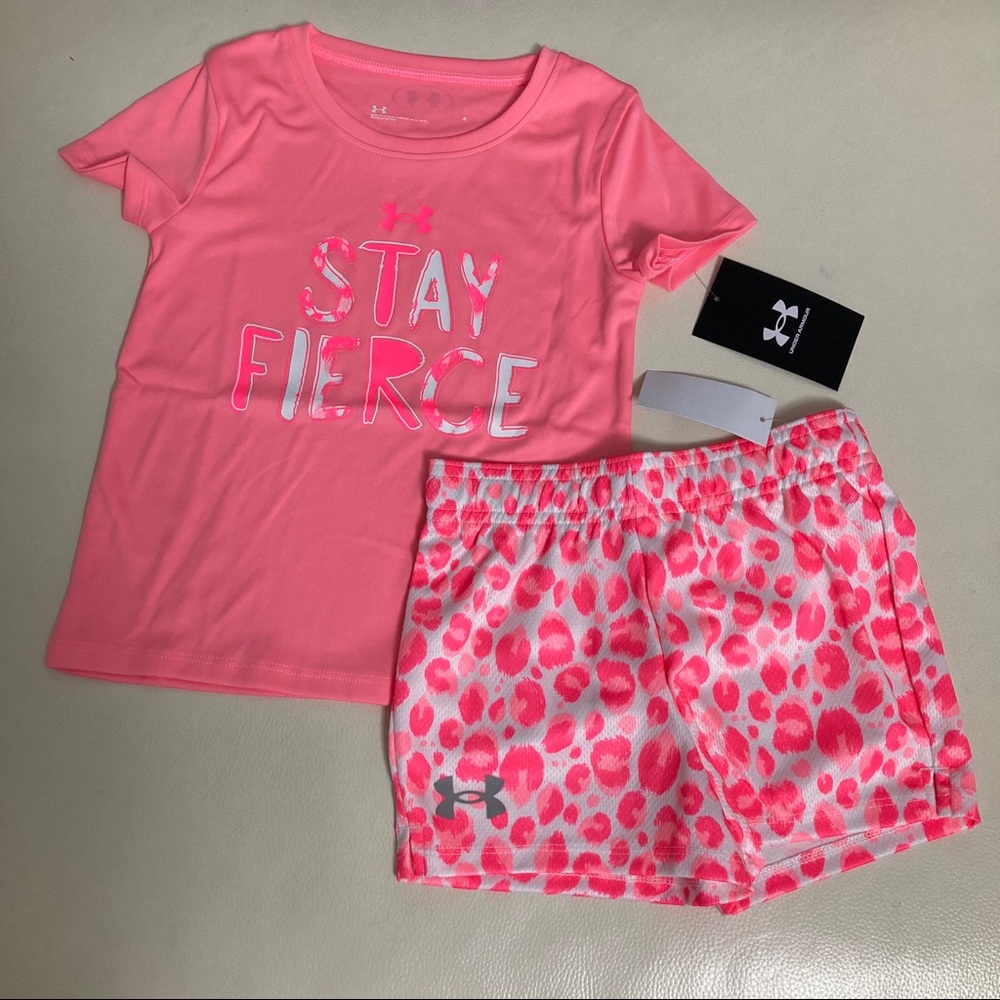 Under Armour animal pink cute shorts set 7000